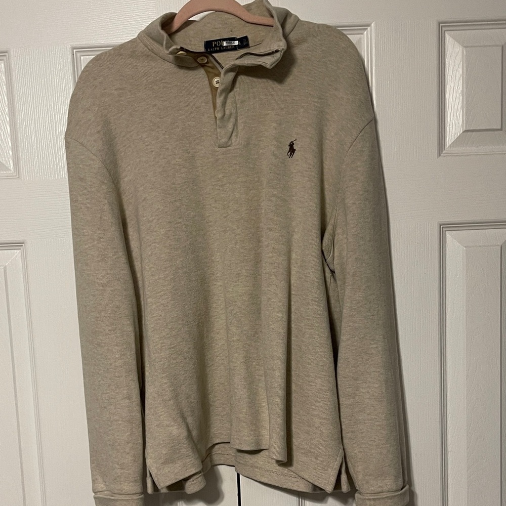 Ralph Lauren Cream Zip-Up Sweater
